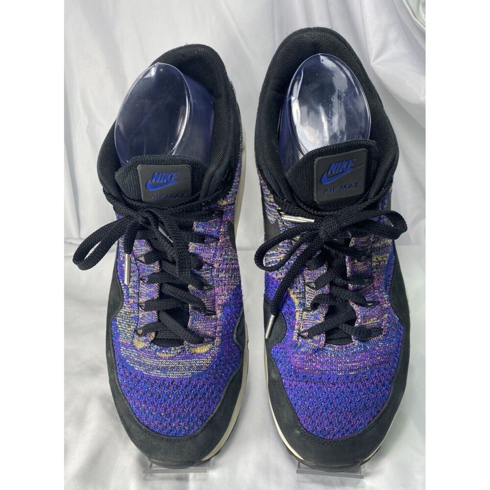 Nike Air 1 Max 1 Flyknit  Purple Vivid Purple Blue Men's Size 13 876319-400 2016